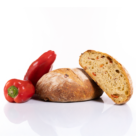 HOGAZA DE HARINA DE TRIGO CON PIMIENTO Y PEREJIL (750g)